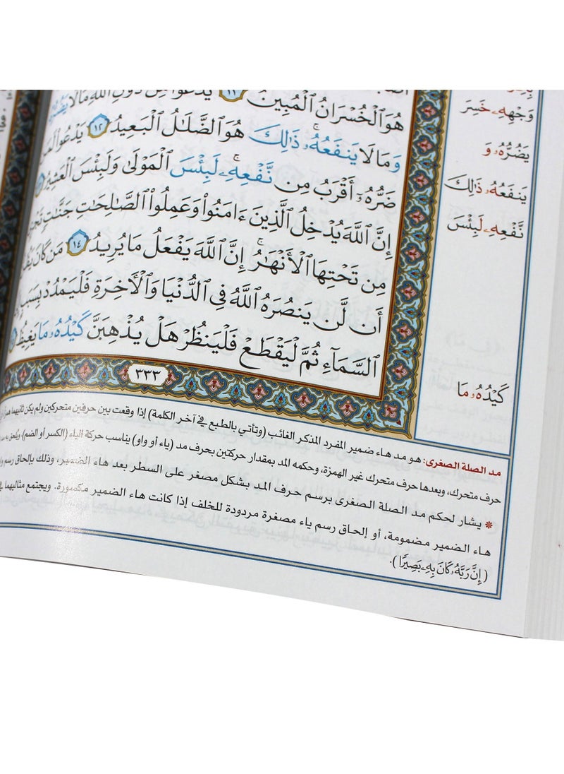 null - المصحف بالرسم العثماني مع ضبط التجويد البيان التطبيقي لمايلزم من علوم تجويد القرآن وضبطه ورسمه مع المنظومات المتعلقة فني بيز 24x17 - Image 1