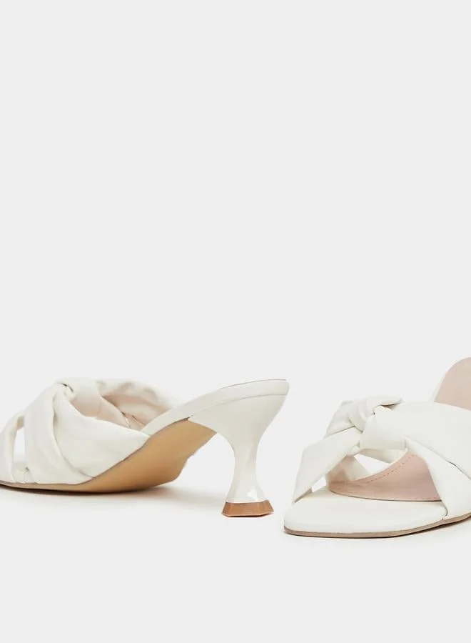 Styli Multi Cross Strap Kitten Heel Sandals