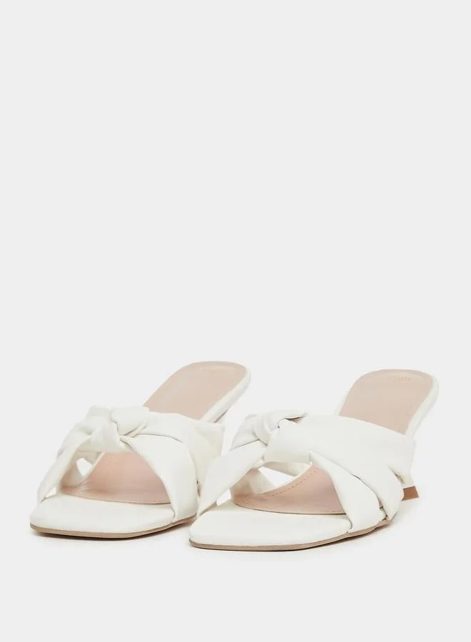 Styli Multi Cross Strap Kitten Heel Sandals