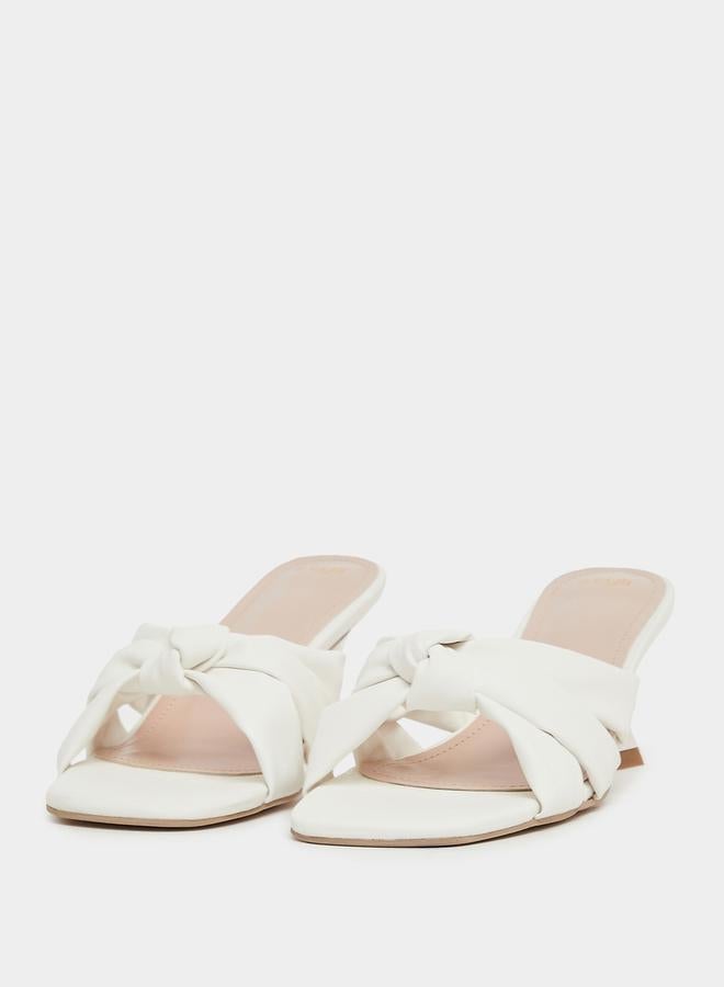 ستايلي صندل بكعب صغير متعدد الأشرطة المتقاطعة - Image 3