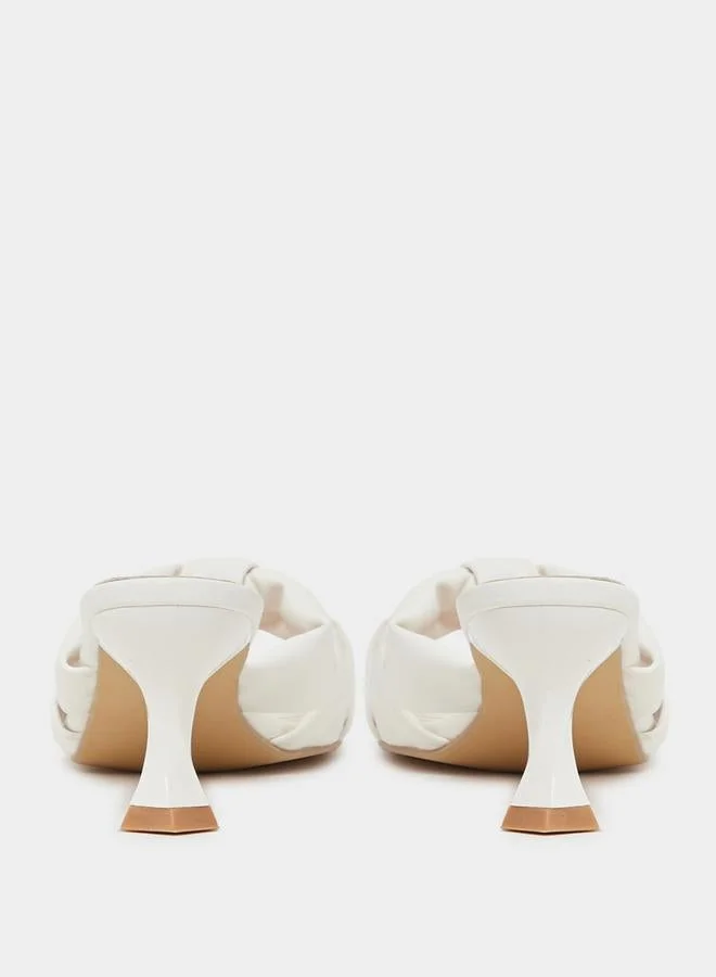 Styli Multi Cross Strap Kitten Heel Sandals