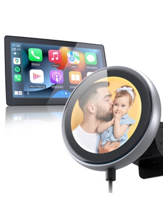 CarPlayClip Wireless Carplay Adapter for Apple iPhone with Multi Functional Screen Controlled by APP, Car Diffuser, Car Photo Frames, Music Album Cover, Car Clock, for OEM Wired CarPlay Cars - pzsku/Z16AD98FEE9B01B51BEBFZ/45/1750299297/faf1d3ff-d0c2-4b39-a032-2833892cc99e