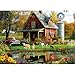 Blueforest Autumn Farm Jigsaw Puzzles 1000 Pieces for Adults Vintage Country Scene with Red Farmhouse Pickup Truck FamilyFriendly Countryside Puzzle Games with Reference Poster 276x197 - Image 2