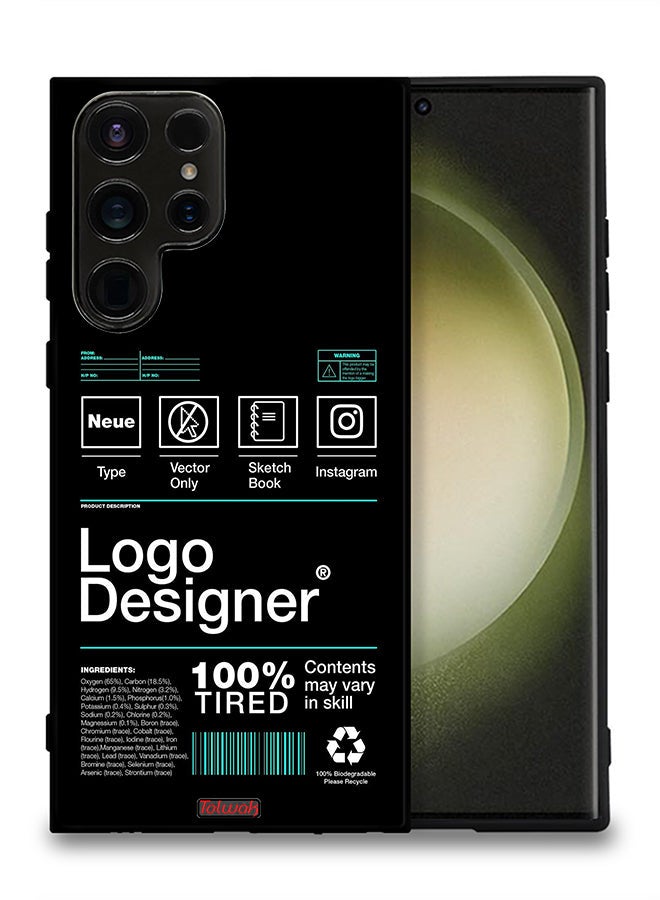 Tolwak Samsung Galaxy S23 Ultra 5G Protective Case Cover Logo Designer Sticker - Image 2