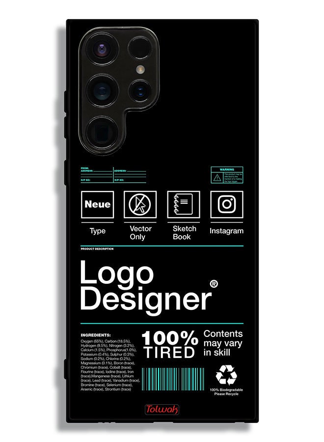 Tolwak Samsung Galaxy S23 Ultra 5G Protective Case Cover Logo Designer Sticker - Image 3