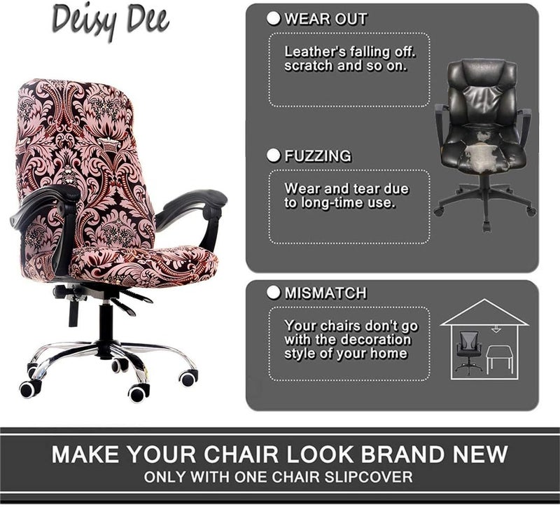 Deisy Dee Computer Office Chair Covers for Stretch Rotating Mid Back Chair Slipcovers Cover ONLY Chair Covers C162 (Totam) - Image 2