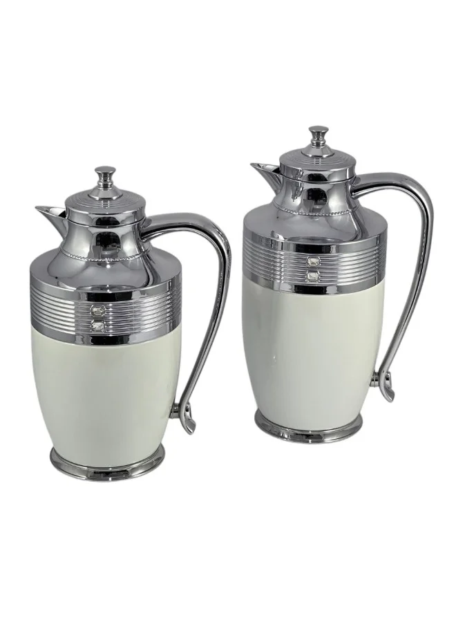 DANUBE HOME Home Maker 2-Piece Flask Set - 1L & 0.75L | Stainless Steel Insulated Flasks for Hot & Cold Beverages | Durable & Stylish Houseware for Home & Travel