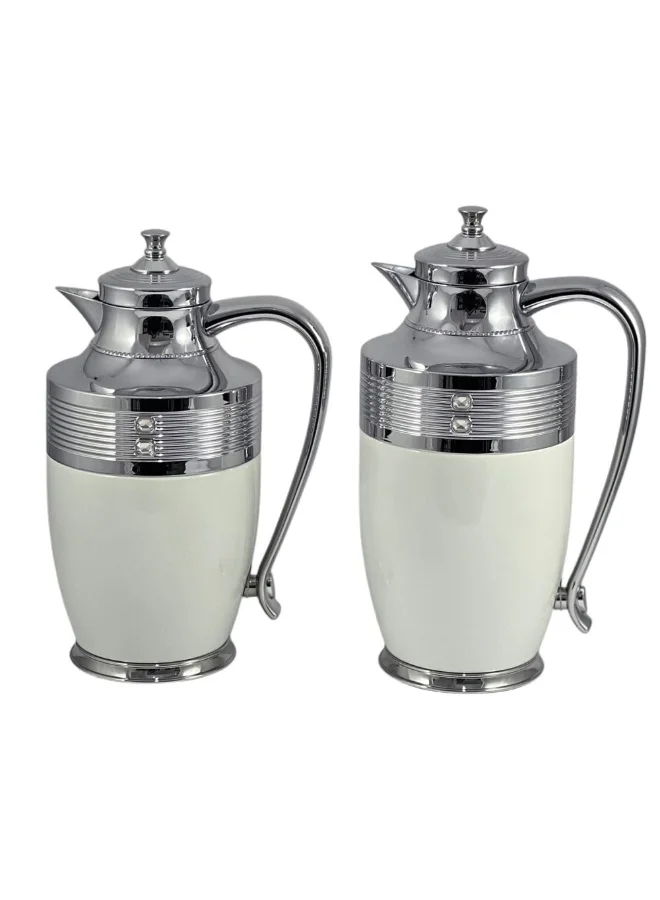 DANUBE HOME Home Maker 2-Piece Flask Set - 1L & 0.75L | Stainless Steel Insulated Flasks for Hot & Cold Beverages | Durable & Stylish Houseware for Home & Travel