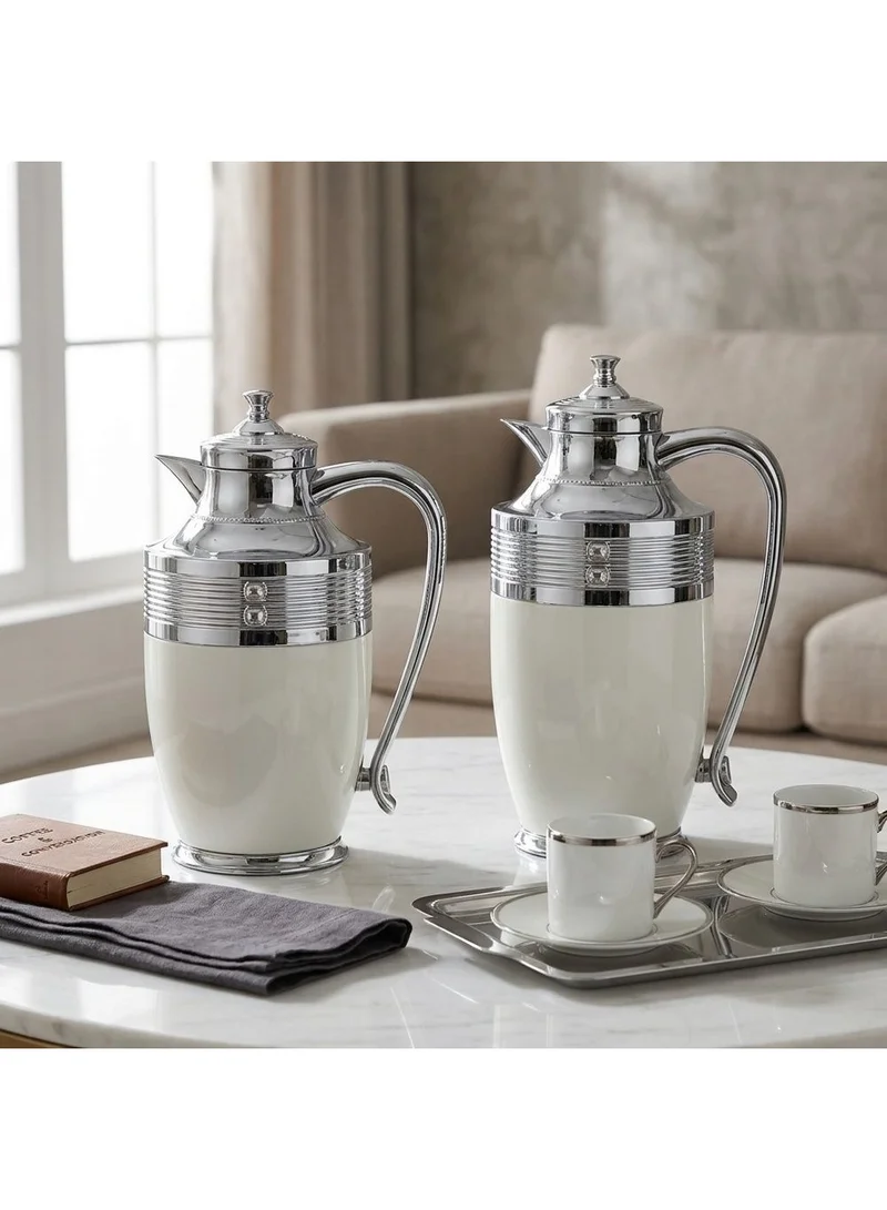 دانوب هوم Home Maker 2-Piece Flask Set - 1L & 0.75L | Stainless Steel Insulated Flasks for Hot & Cold Beverages | Durable & Stylish Houseware for Home & Travel