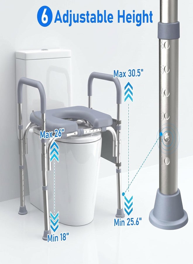 Protraverse Raised Toilet Seat with Handles,Adjustable Height & Width 400lb Capacity Toilet Seat Risers,Secure Support for Seniors, Bariatric & Disabled,Fit Any Toilet for Easy & Independent Use - Image 4