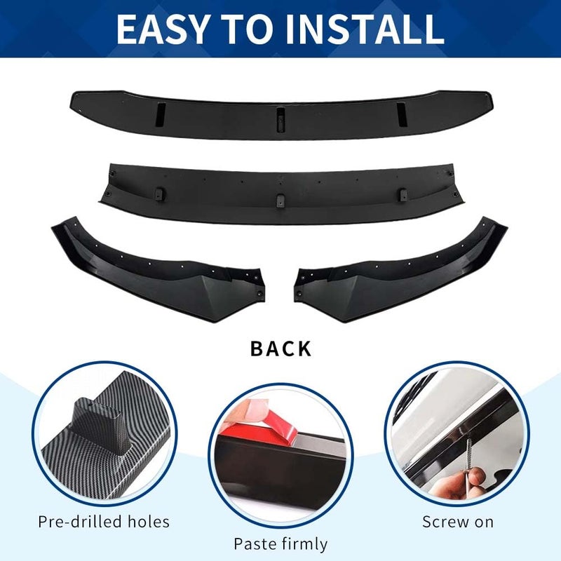 XPHAZZ Carbon Fiber Pattern Front Lip Compatible with BMW (2018-2021) X3 G01 (2019-2021) X4 G02 M-Sport Model ABS Bumper Air Splitter - Image 5