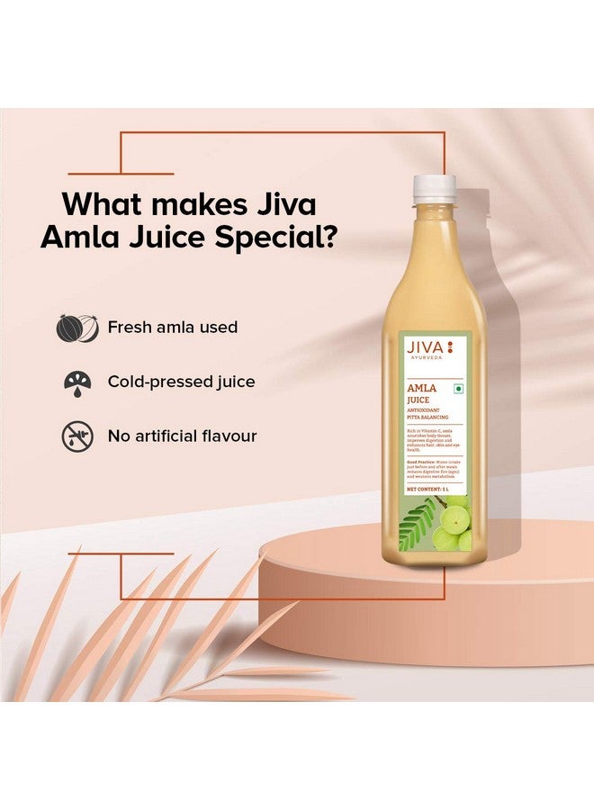 Jiva Amla Juice 1 Litre | Improves Digestion, Boosts Immunity, Promotes Healthy Hair & Skin | Cold Pressed Fresh Amlas, Rich in Vitamin C & Antioxidants, With No Artificial Flavours (Pack of 1) - Image 5
