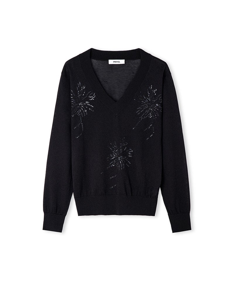 Ipekyol Embroidered Sequinned Knit Top - Image 5