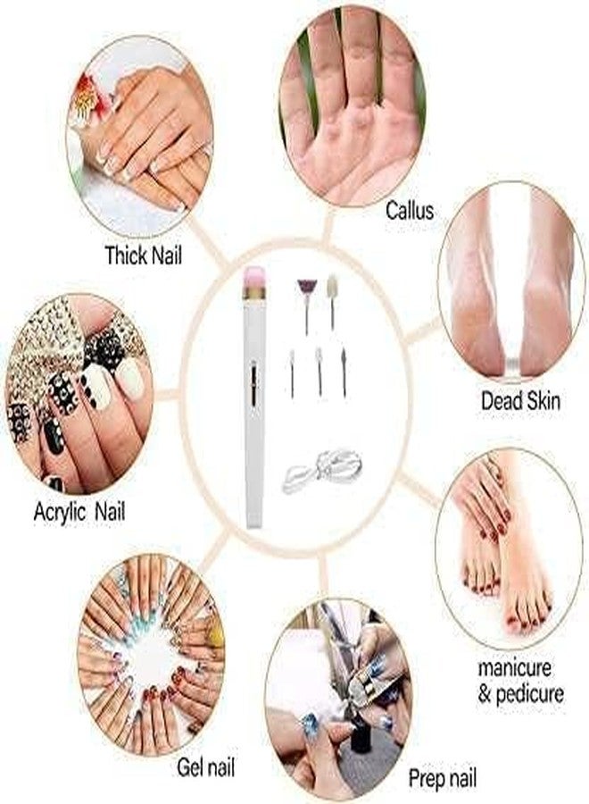 Volcano Nail Drill Machine | 5 In 1 Tool Nail Care Electric Machine Manicure & Pedicure | Grooming Nail Polish Art Kits Nails Decorator Salon Sharper Grinder - Image 3