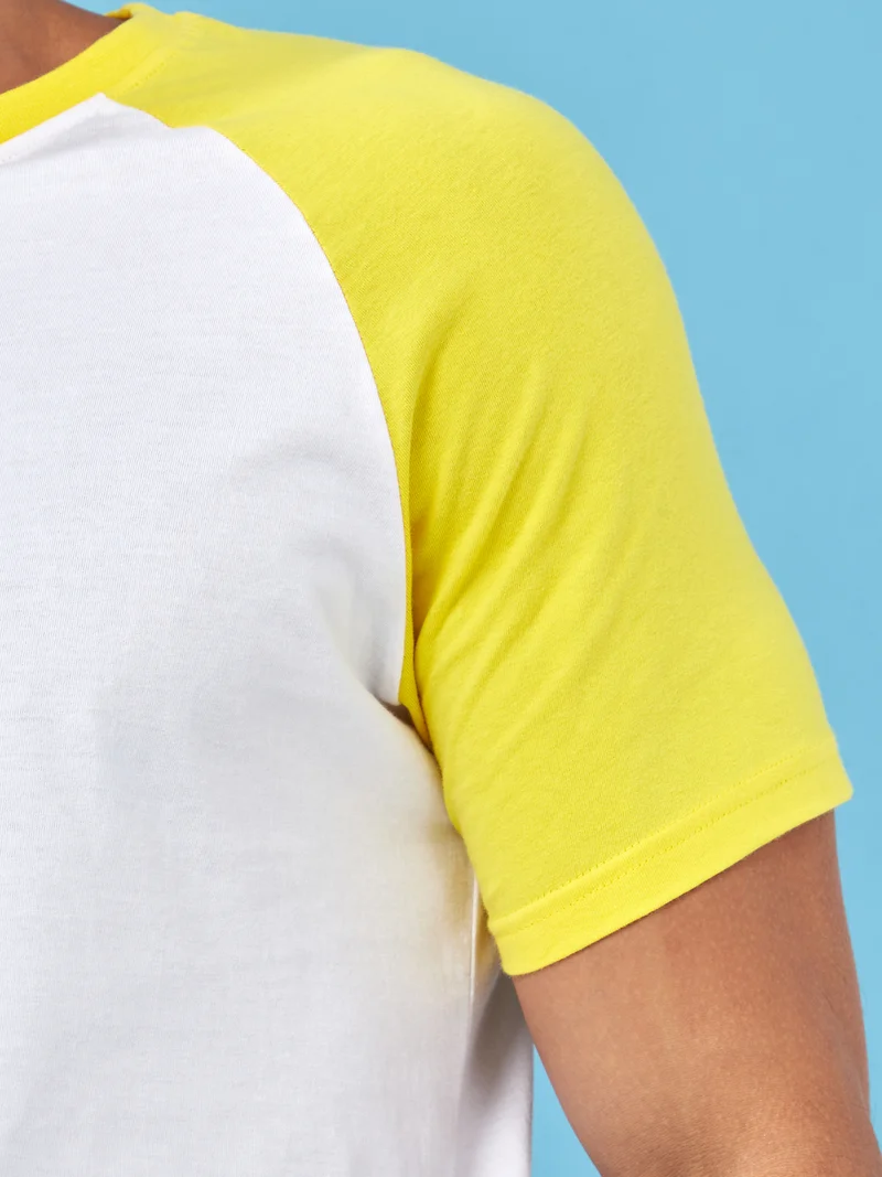Styli Raglan Sleeves Colorblock Crew Neck T-Shirt