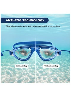 ENDLESS  EL1002 Stylish Swimming Goggle with Anti-Fog and UV Protection | Material : Silicon, Plastic | With Adjustable Strap and Ear Buds | Soft Silicon Gasket for Leak Proof | With Hard Case  - Image 3