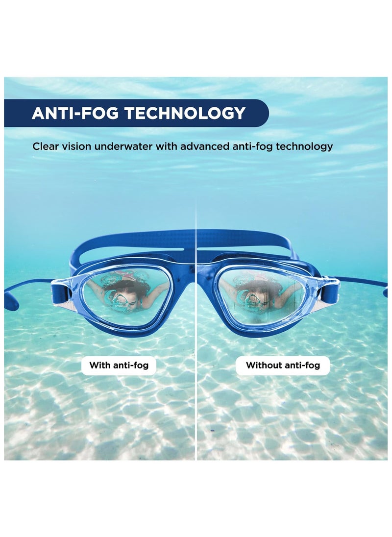 ENDLESS  - EL1002 Stylish Swimming Goggle with Anti-Fog and UV Protection | Material : Silicon, Plastic | With Adjustable Strap and Ear Buds | Soft Silicon Gasket for Leak Proof | With Hard Case - Image 1