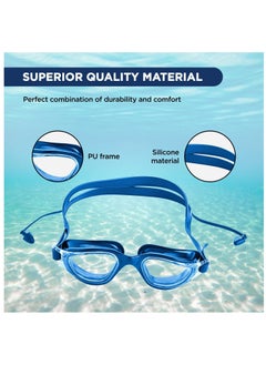 ENDLESS  EL1002 Stylish Swimming Goggle with Anti-Fog and UV Protection | Material : Silicon, Plastic | With Adjustable Strap and Ear Buds | Soft Silicon Gasket for Leak Proof | With Hard Case  - Image 5