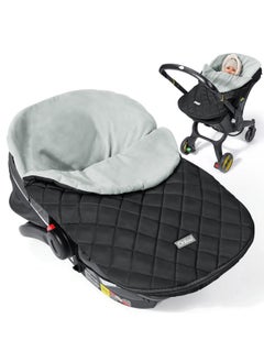 Orzbow Orzbow Canopy Style Bunting Bag Weather in Car Seats and Strollers, Infant Blanket Warm in Winter (Black)  - Image 1
