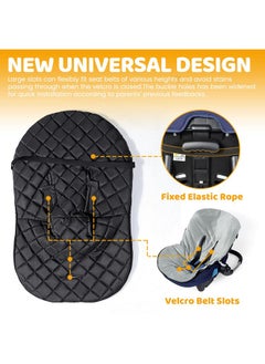Orzbow Orzbow Canopy Style Bunting Bag Weather in Car Seats and Strollers, Infant Blanket Warm in Winter (Black)  - Image 5