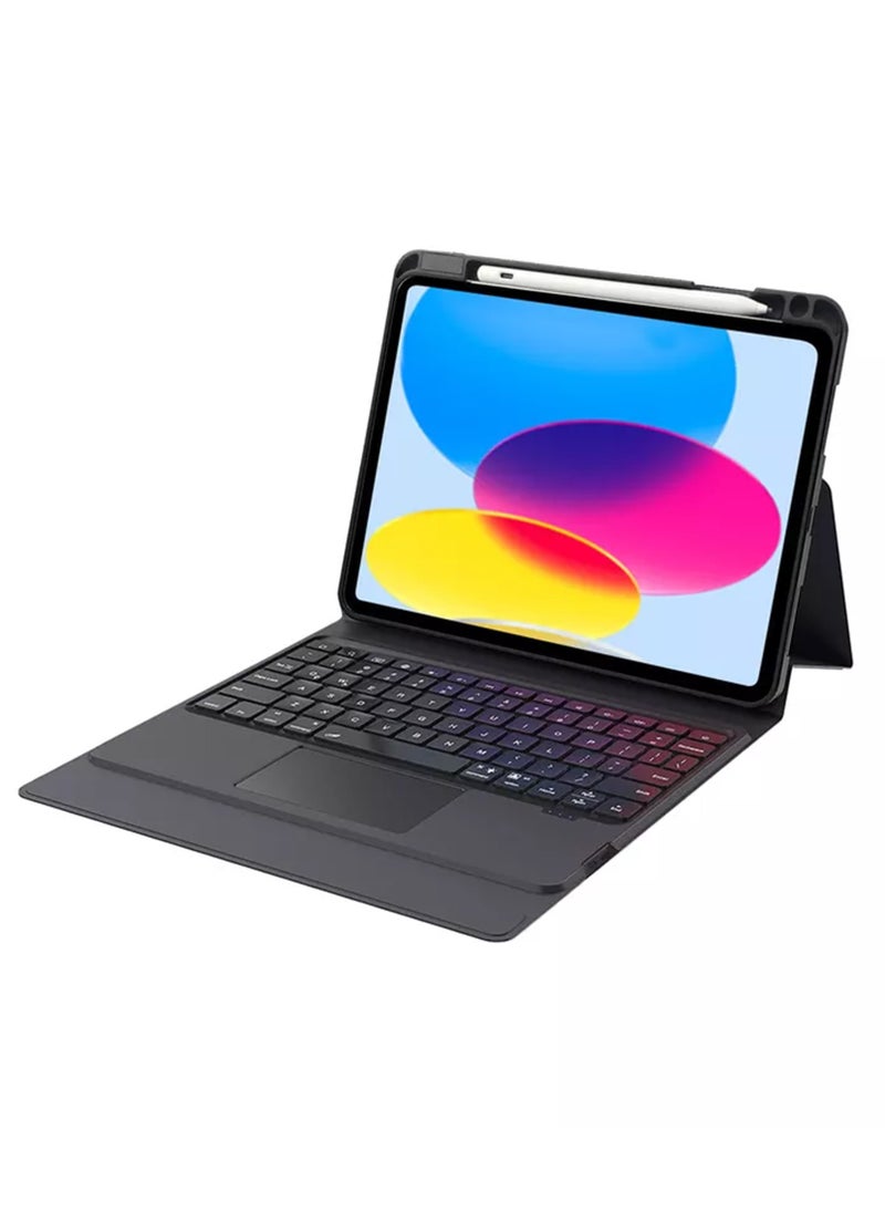 Protect PROTECT iPad 10th Gen Detachable Keyboard Case | Trifold Stand | Backlit Keyboard | Pencil Slot | Grey | Model: WR112  - Image 2