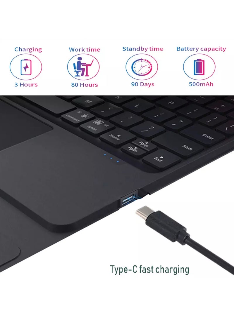 PROTECT iPad 10th Gen Detachable Keyboard Case | Trifold Stand | Backlit Keyboard | Pencil Slot | Grey | Model: WR112