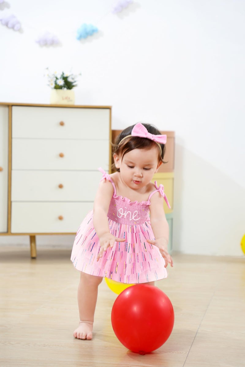 TITKKOP Baby Girl 1st Birthday Clothes One Year Old Tulle Romper Sleeveless Bodysuit Cake Smash Outfits(Pink2,9-12M) - Image 4