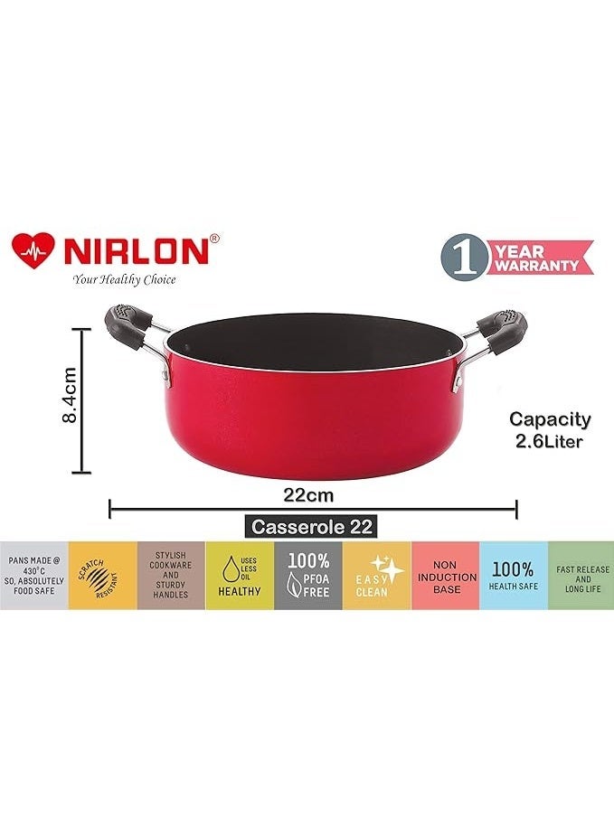 Nirlon Non Stick Coated Heat Resistance Pfoa Free Aluminium Cookware Set of 12 Pieces - Image 3