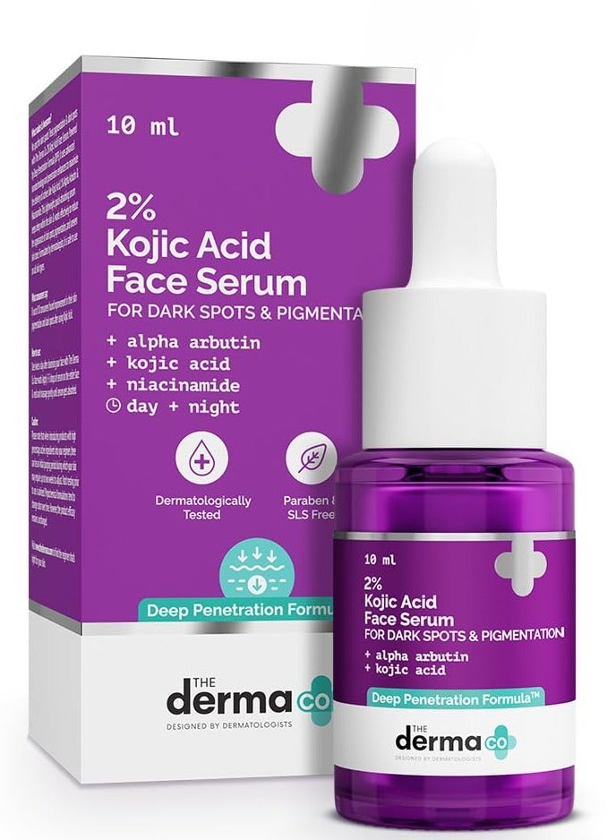 ذا ديرما كو مصل الوجه بحمض الكوجيك 2% من ذا ديرما كو مع 1% ألفا أربوتين ونياسيناميد للبقع الداكنة والتصبغات، 10 مل - Image 1