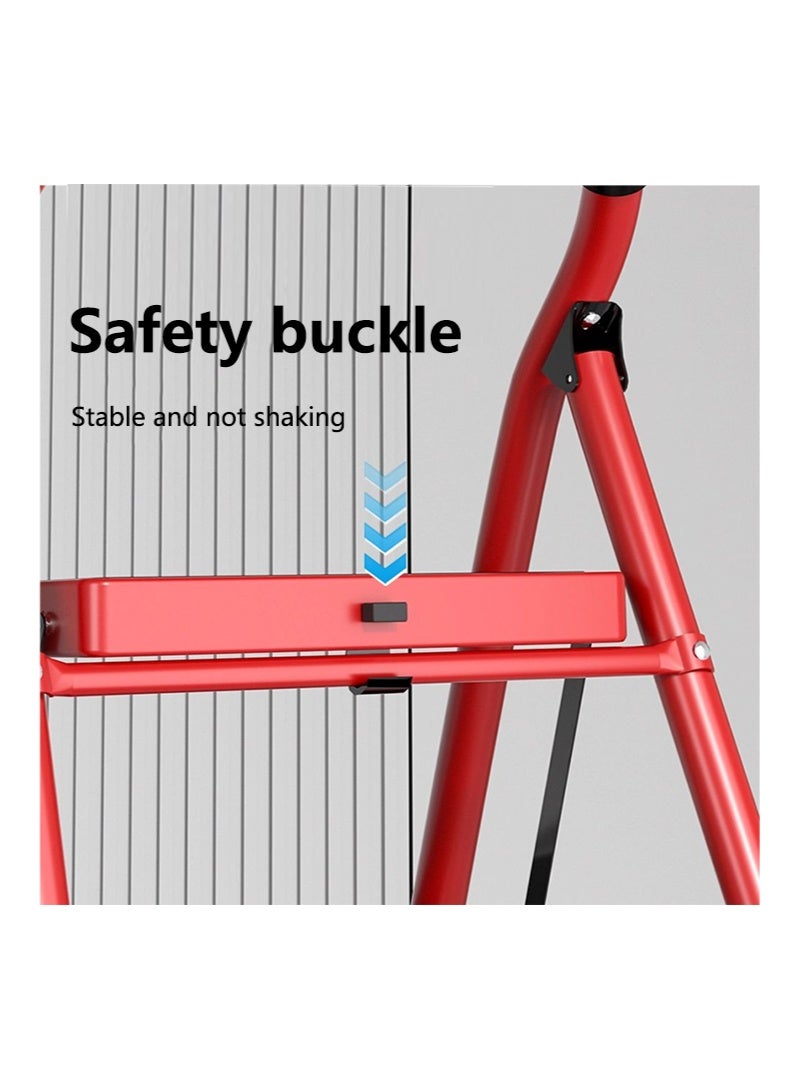 3-Step Folding Step Ladder Black/Red - Image 4