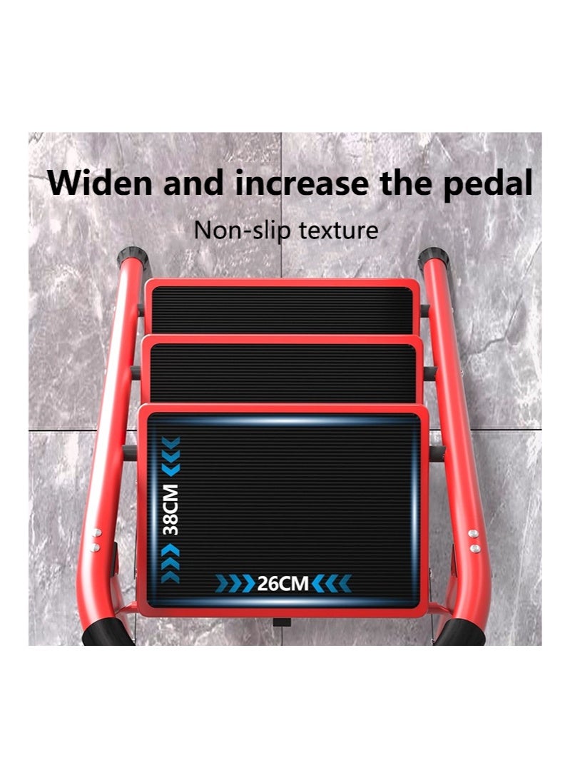 3-Step Folding Step Ladder Black/Red - Image 2