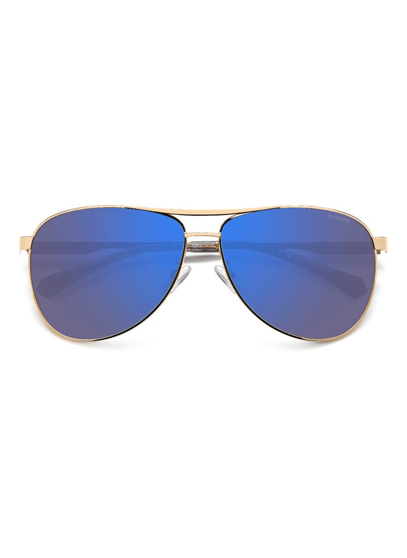 Polaroid Men's Polarized Pilot Shape Stainless Steel Sunglasses Pld 2160/G/S/X Blue 50 - Lens Size: 50.4 Mm - Gold  - Image 4