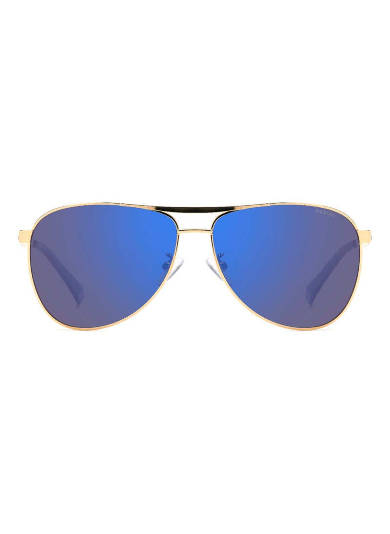 Polaroid Men's Polarized Pilot Shape Stainless Steel Sunglasses Pld 2160/G/S/X Blue 50 - Lens Size: 50.4 Mm - Gold  - Image 3