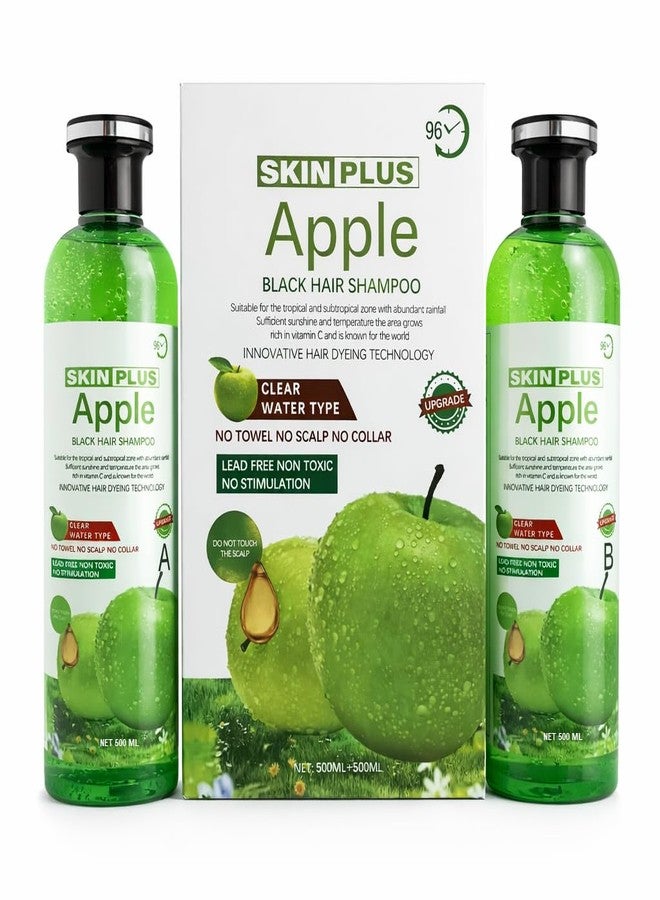 SKINPLUS Herbal Apple Black Hair shampoo, Ammonia Free, 1000ml, Liquid, for All Hair Types - Image 1