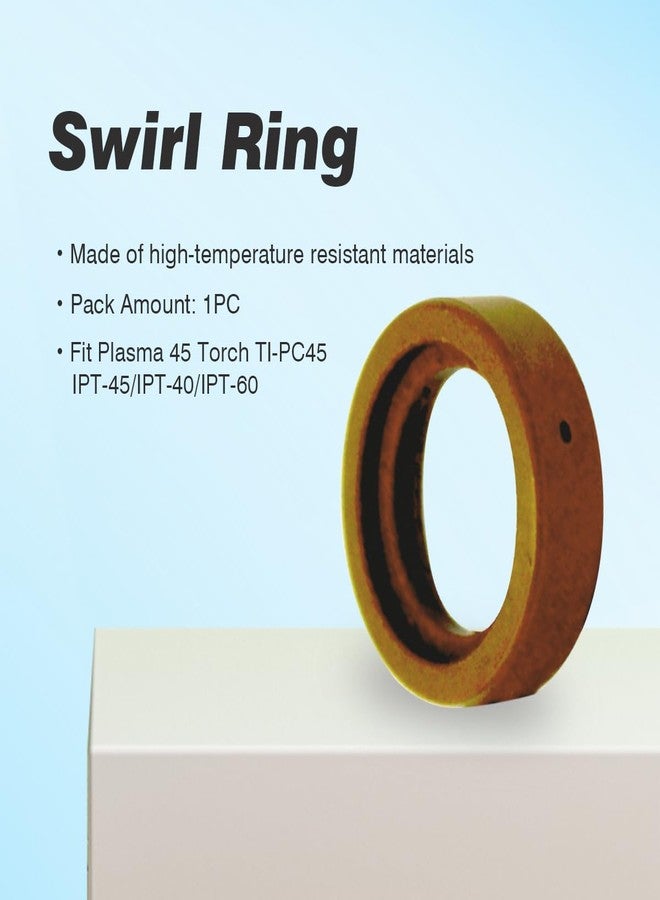 BDR IPT-45 Torch Shield Cap & Swirl Ring Plasma Cutting Consumables for Habor Freight Titanium 45A Plasma Cutter Using with 56576 56811 2PK - Image 3
