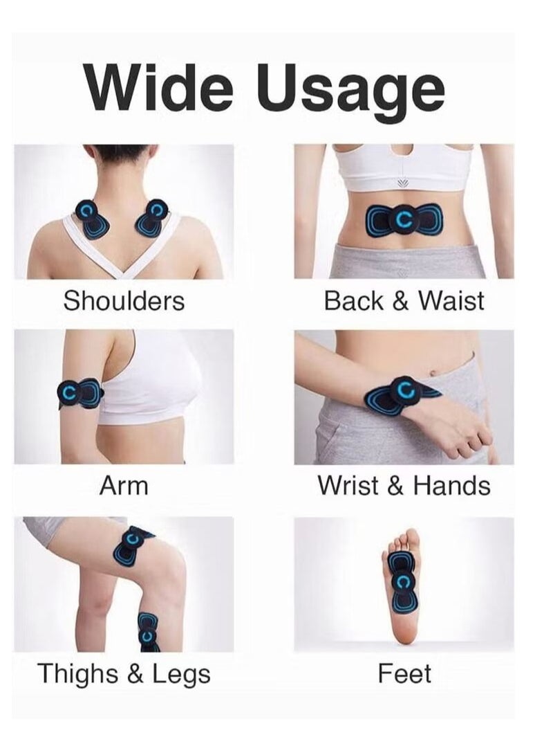 CGY 3 Pcs Microcurrent EMS Cordless Mini Massage Device - EMS Bioelectric Acupoints Massager, Lymphatic Drainage Massage Pad  - Image 3