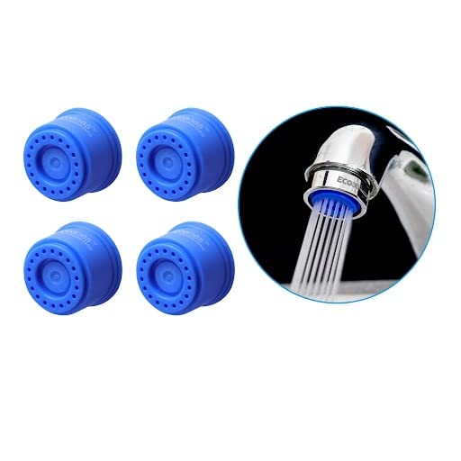 ECO365 3 LPM Shower Flow Aerator | Anti-Clog Faucet Adapter with Water Saving Nozzle | Easy To Maintain | Water-Saving Chrome Finish for Kitchen & Bathroom Sinks - Pack of 4 - Image 1