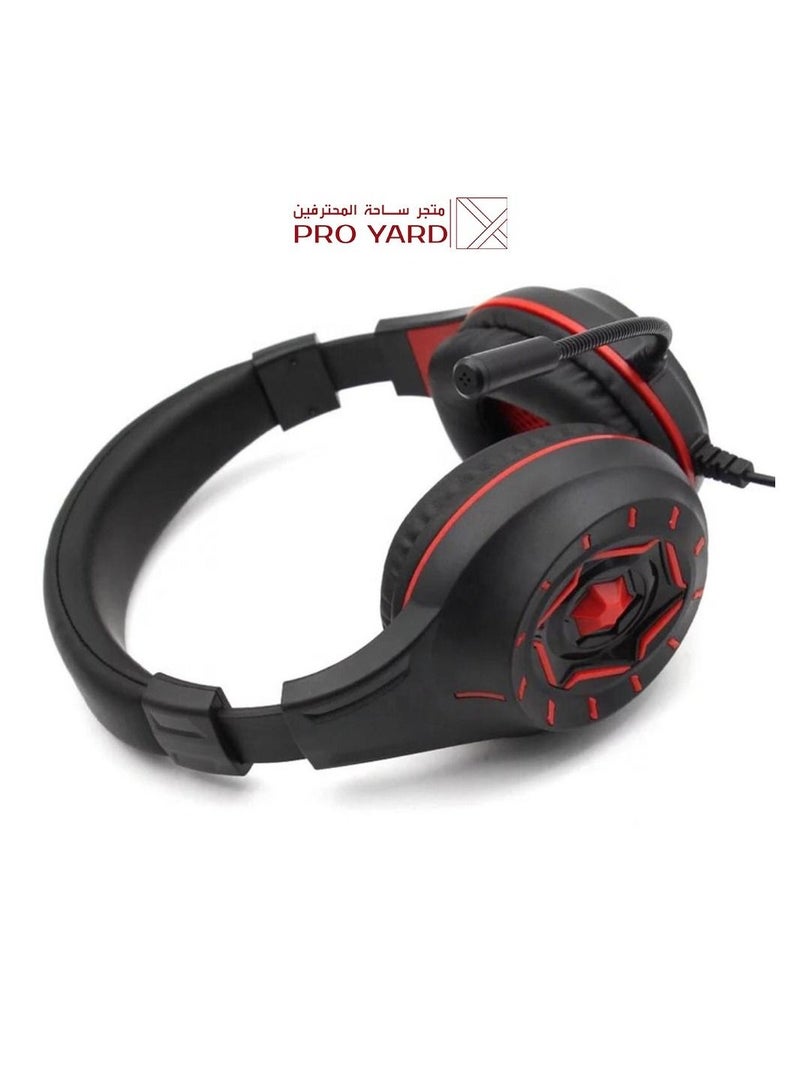 wired red color headset from Pro Yard