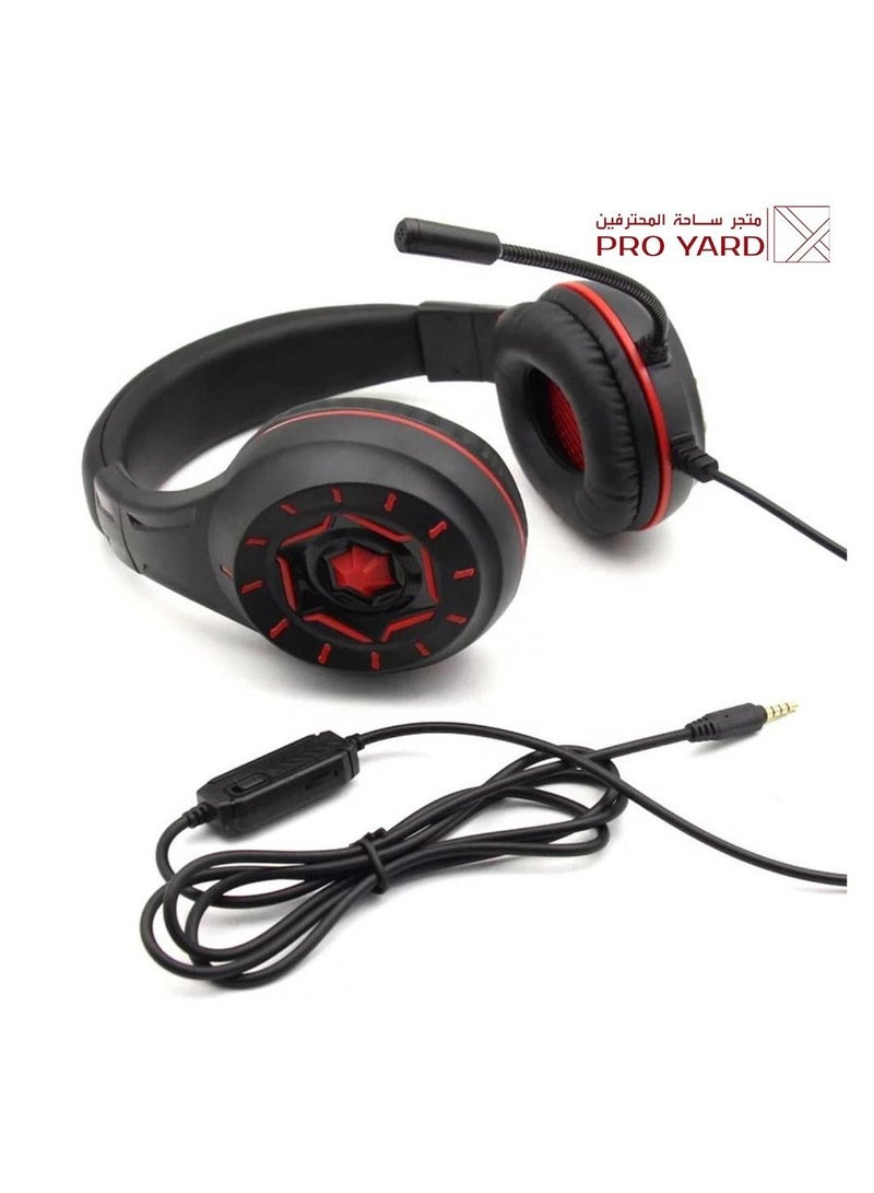 wired red color headset from Pro Yard