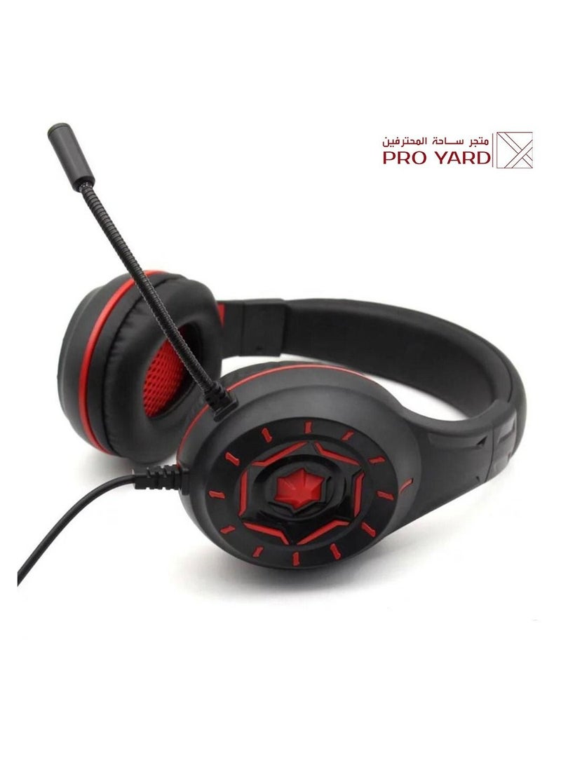 wired red color headset from Pro Yard