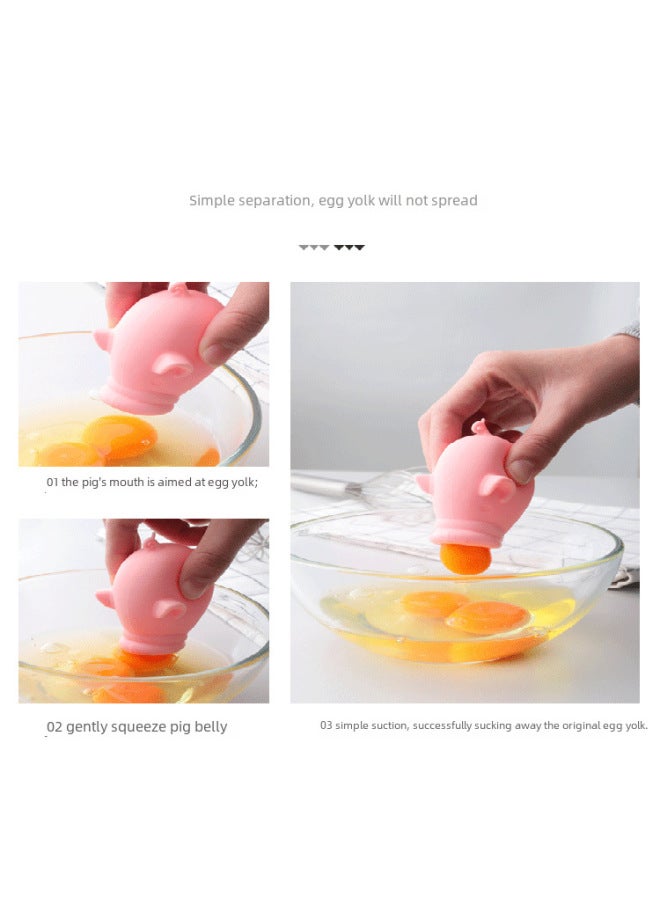 Silicone Egg Separator Creative Egg Beater Cream Protein Filter Baking Tool Automatic Beater Separation Device-Specifications:Frog Separator - Image 4