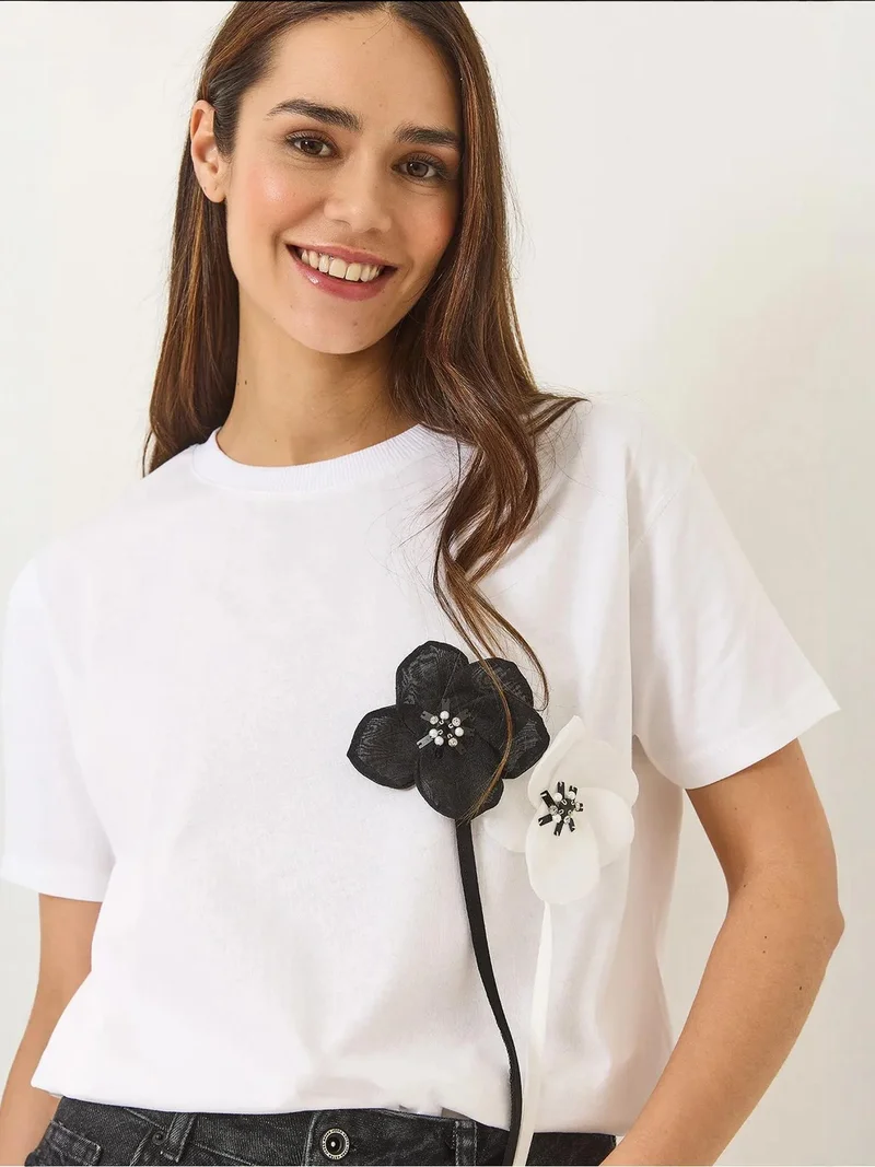 LUCCI Flowering Print Short Sleeve T-Shirt