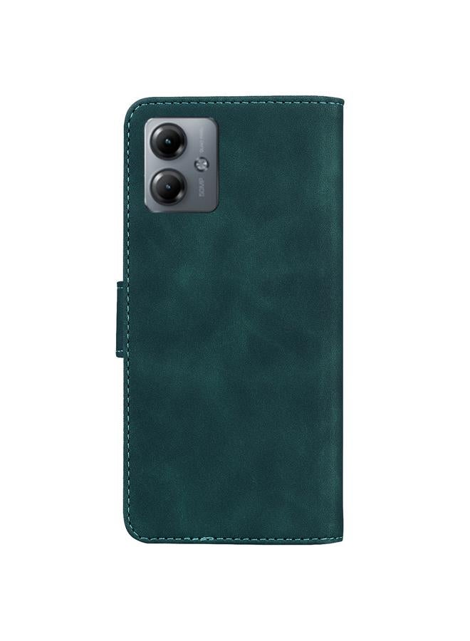 S-TOP Case For Motorola Moto G14 Skin Feel Pure Color Flip Leather Phone Case - Image 3