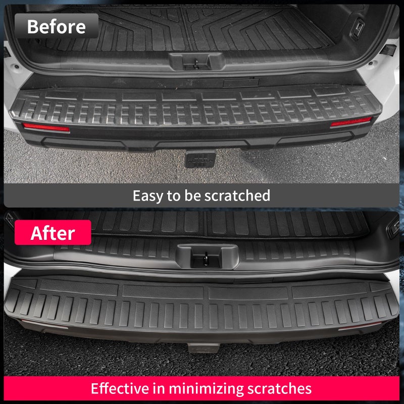 Zekzoop Rear Bumper Protector Compatible with 2025 2026 Toyota 4Runner 5 Seats Rear Bumper Guard TPE Internal & External Trunk Sill Cover Anti-Scratch Trunk Door Entry Guard for 4 Runner Accessories - Image 2