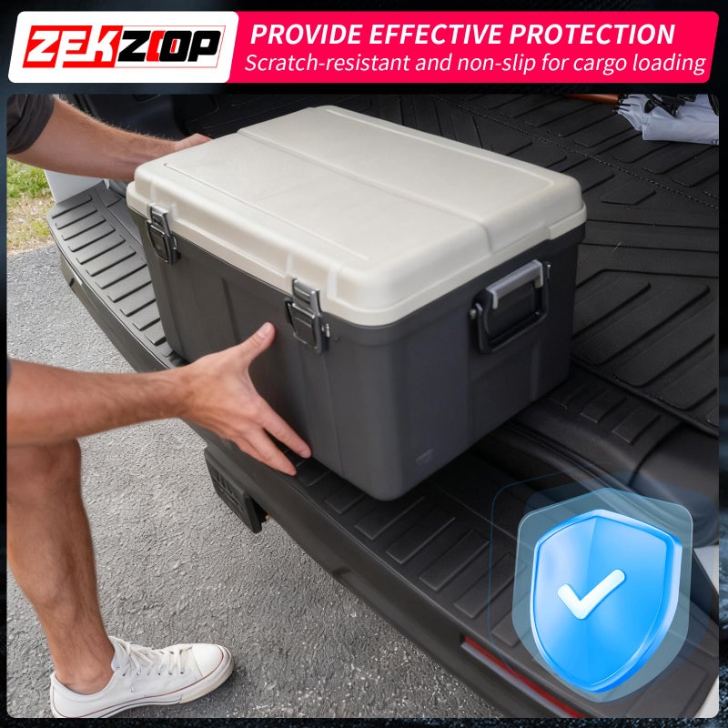 Zekzoop Rear Bumper Protector Compatible with 2025 2026 Toyota 4Runner 5 Seats Rear Bumper Guard TPE Internal & External Trunk Sill Cover Anti-Scratch Trunk Door Entry Guard for 4 Runner Accessories - Image 5
