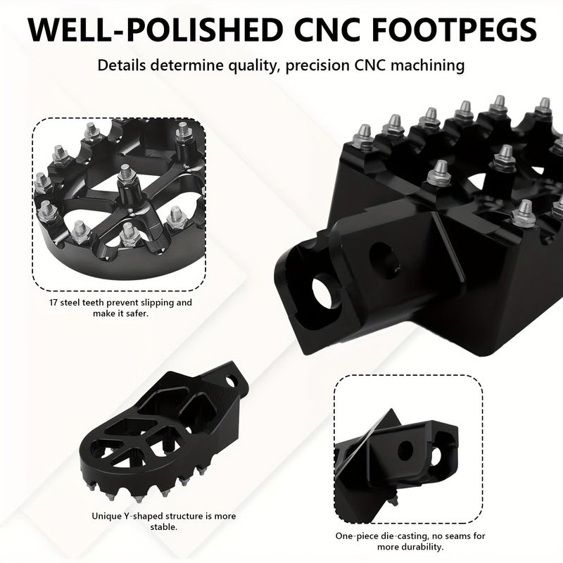 أقدام دواسات الدراجة النارية المصغرة CNC مجموعة حامل مساند القدم باللون الأسود لـ CT200U، CT200U-EX، BT200X، CT100U، تريل 100cc، 212cc، 196cc - Image 3