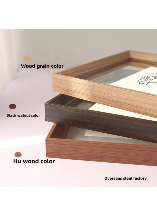 Generic - Double-sided Transparent Picture Frame Mounting Frame A4 Acrylic Photo Frame Table Display 7.6inch Calligraphy Calligraphy And Painting Poster Frame Wall Hanging-Color:20inch [inner DiAmeter 40.4*50.6cm] Solid Wood MAteriAl-A028 BlAck WAlnut Color - Image 1