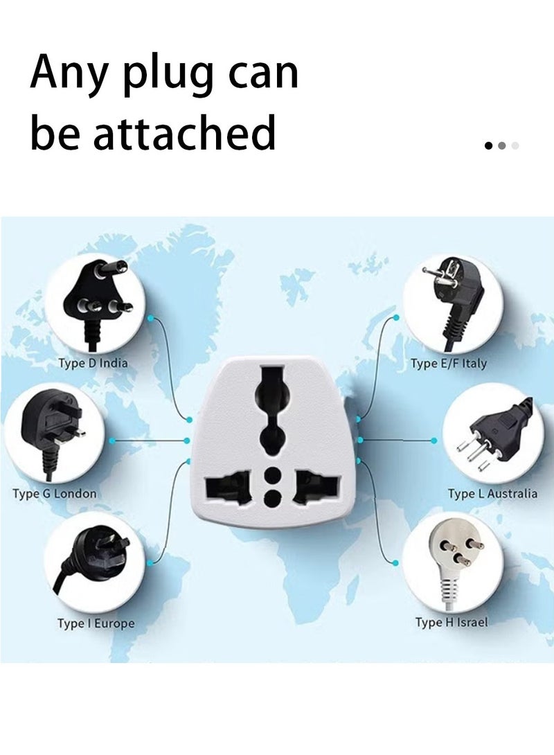إسكدنيا محول مقبس المملكة المتحدة 5 في 1، محول سفر عالمي، محول طاقة متعدد الوظائف لجهد 250 فولت (5 قطع)، UK Power Adapter، British Plug Converter - Image 2