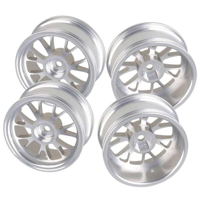 Mxfans 4PCS RC Silver YShape Wheel Rim Aluminum Alloy Upgrade 52mm Diameter Wheel Rim RC 110 OnRoad Car  Drift Car - Image 2