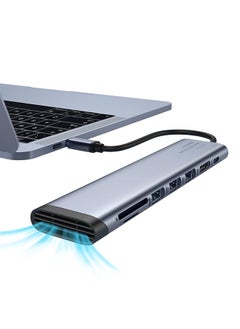 Hagibis Usb C Hub 6 In 1 Type C Docking Station Fast Heat Dissipation Multiport Adapter Dongle With 4K Hdmi 100W Power Delivery 4 Usb Port For Macbook Pro And Other Type C Laptops 7 In 1  - Image 1